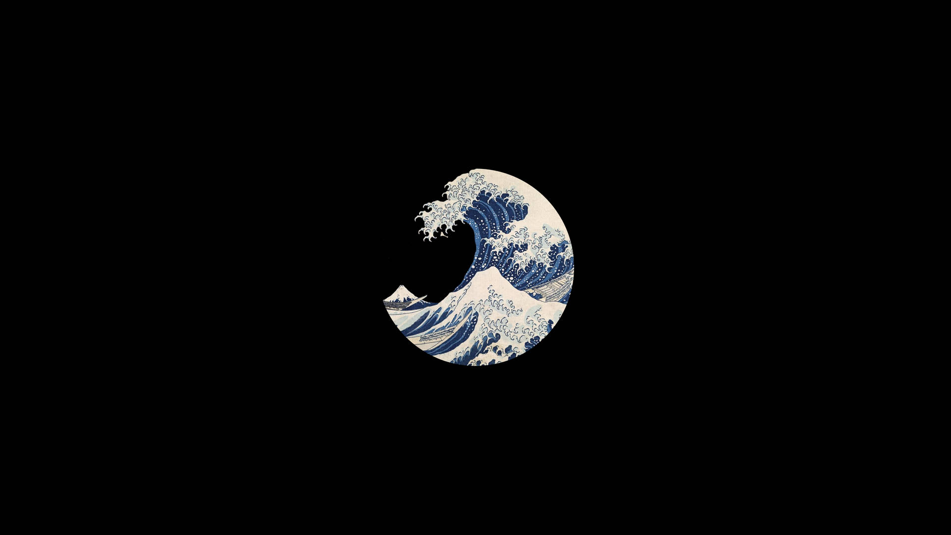 Japanese Crashing Wave Logo Background