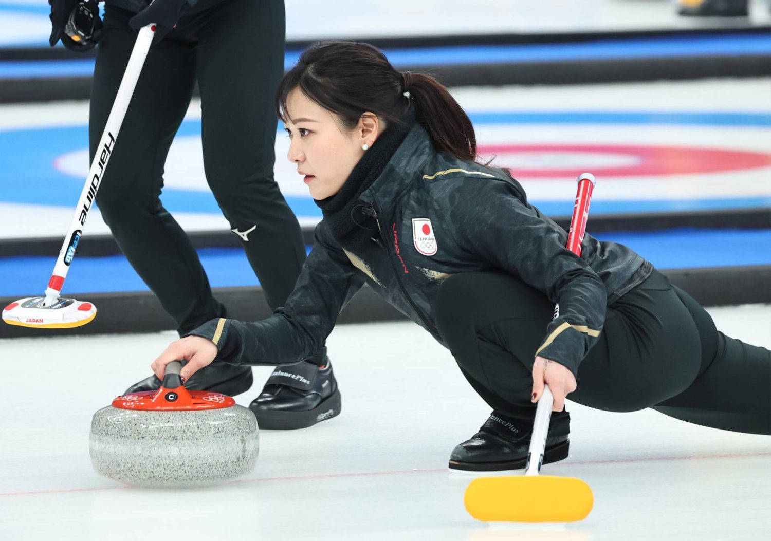 Japanese Curling Team At Practice