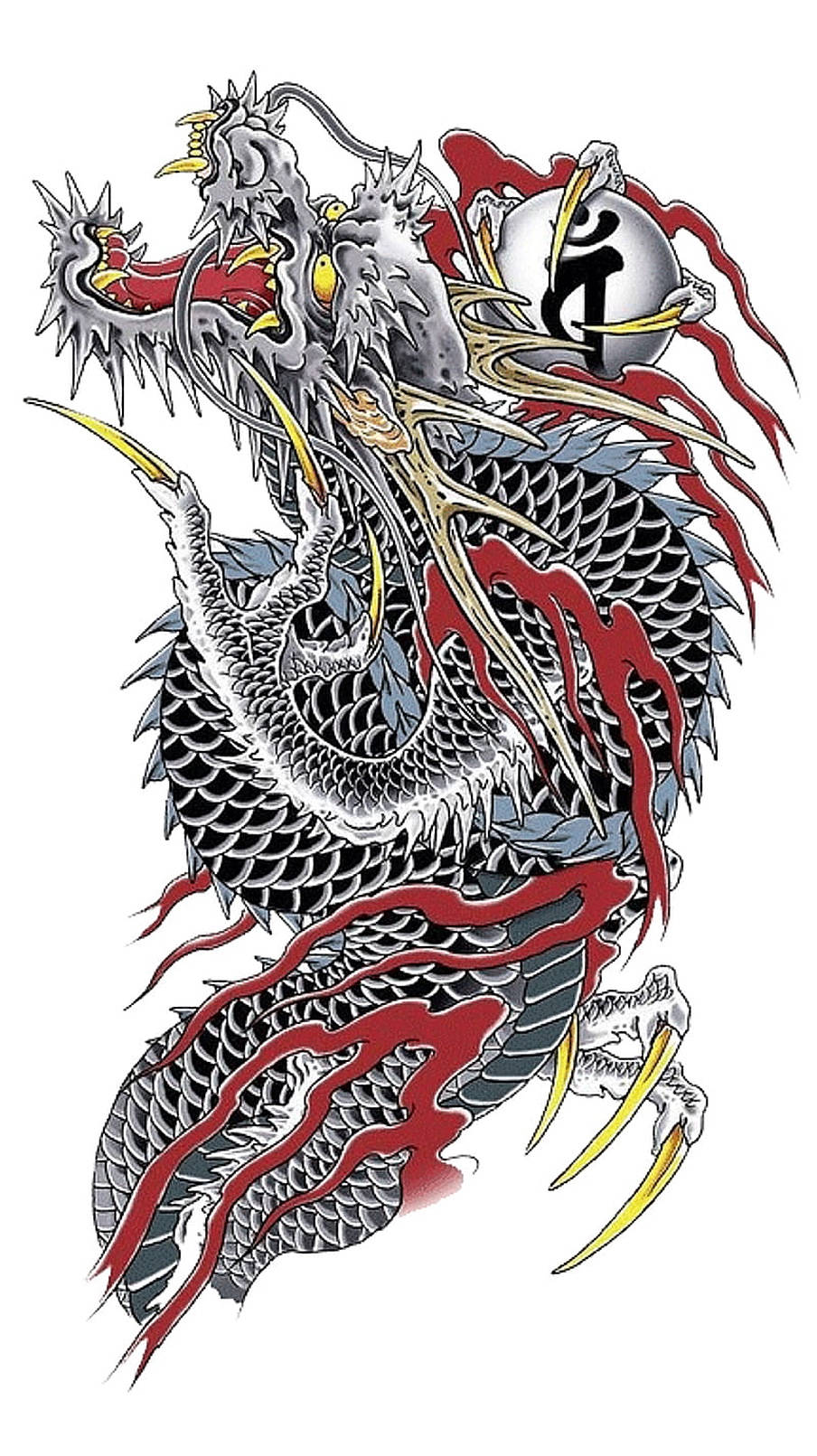 Japanese Dragon Tattoo Design Background