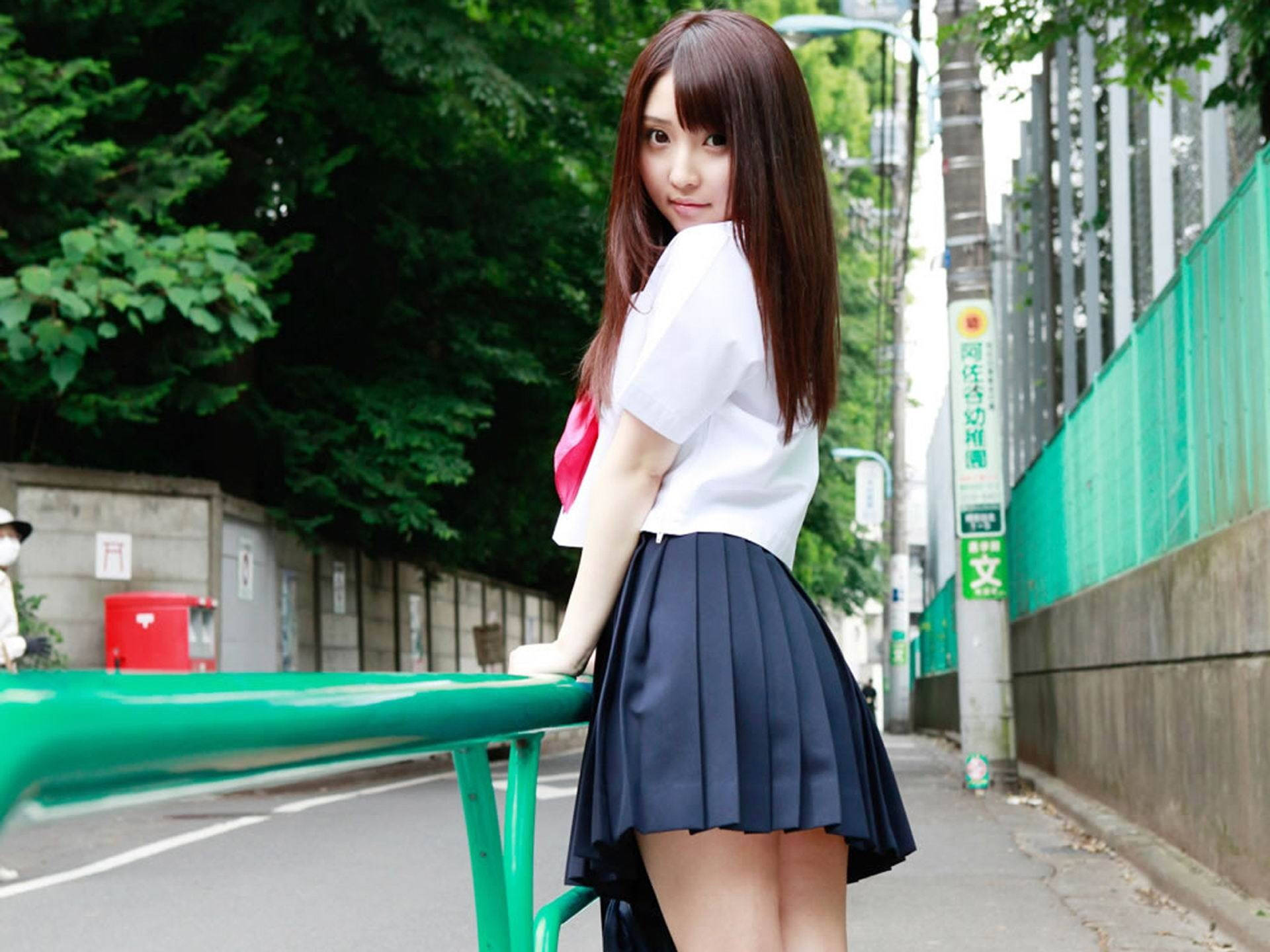 Japanese Girl In School Uniform