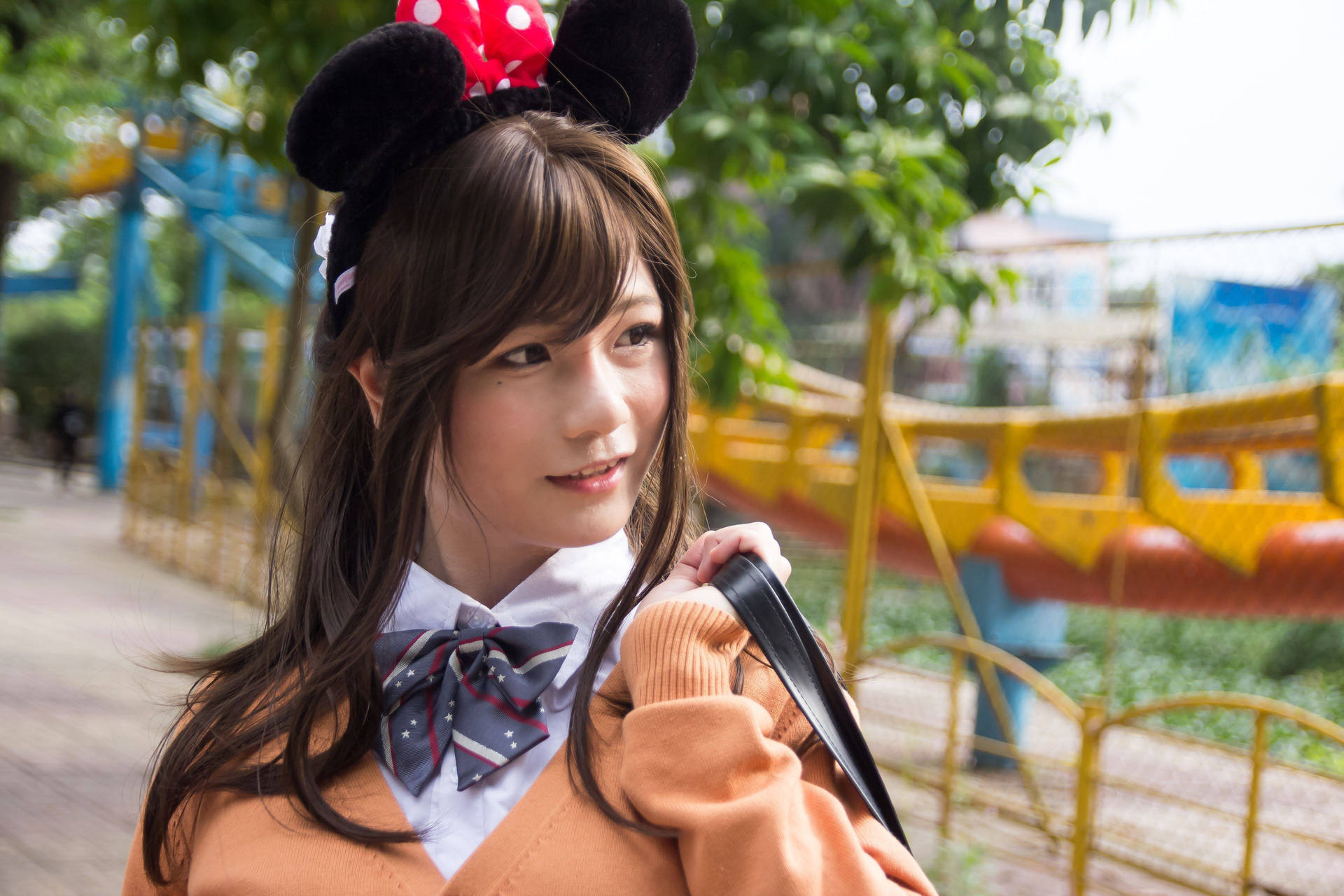 Japanese Girl With Minnie Ears