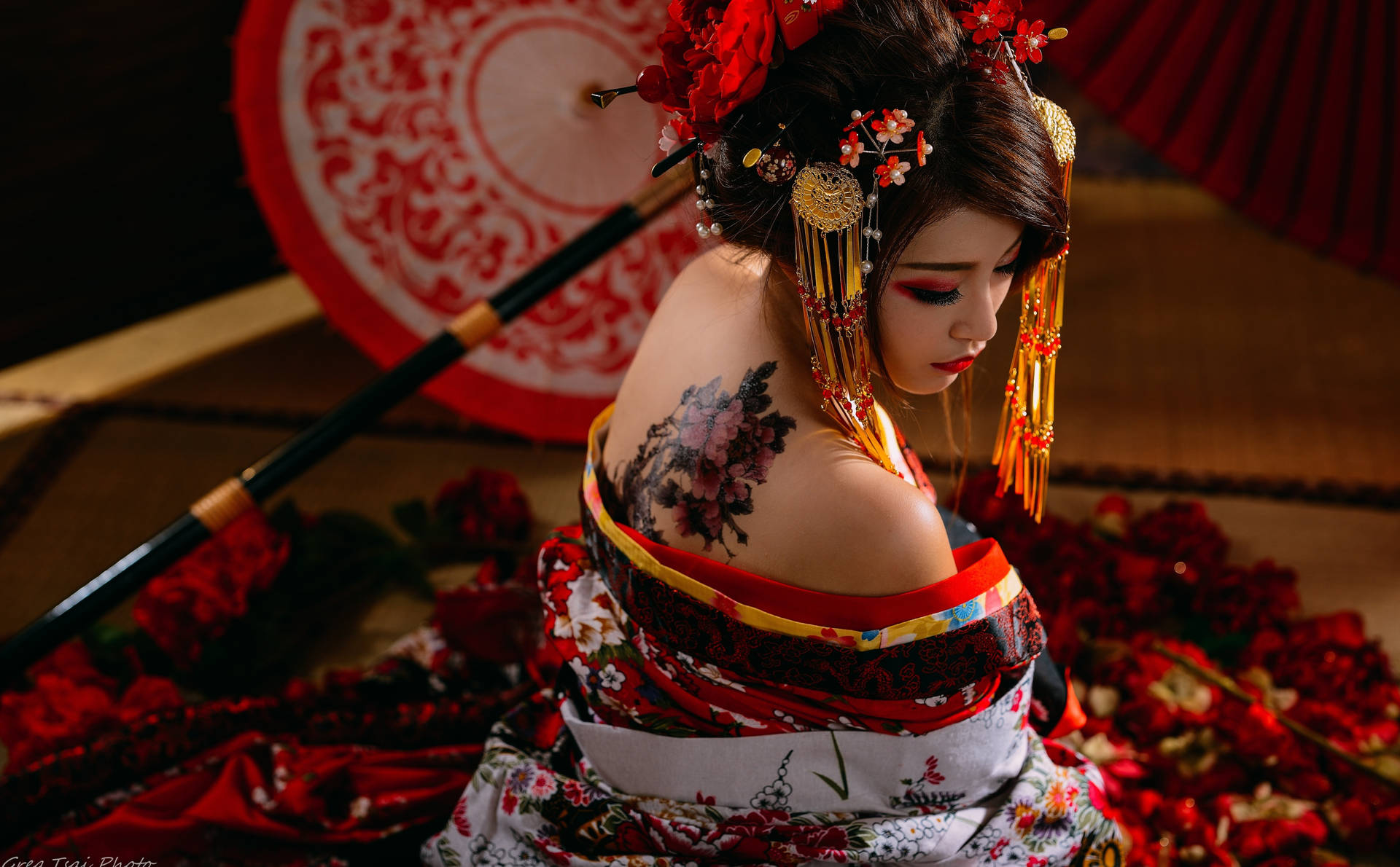 Japanese Girl With Tattoo