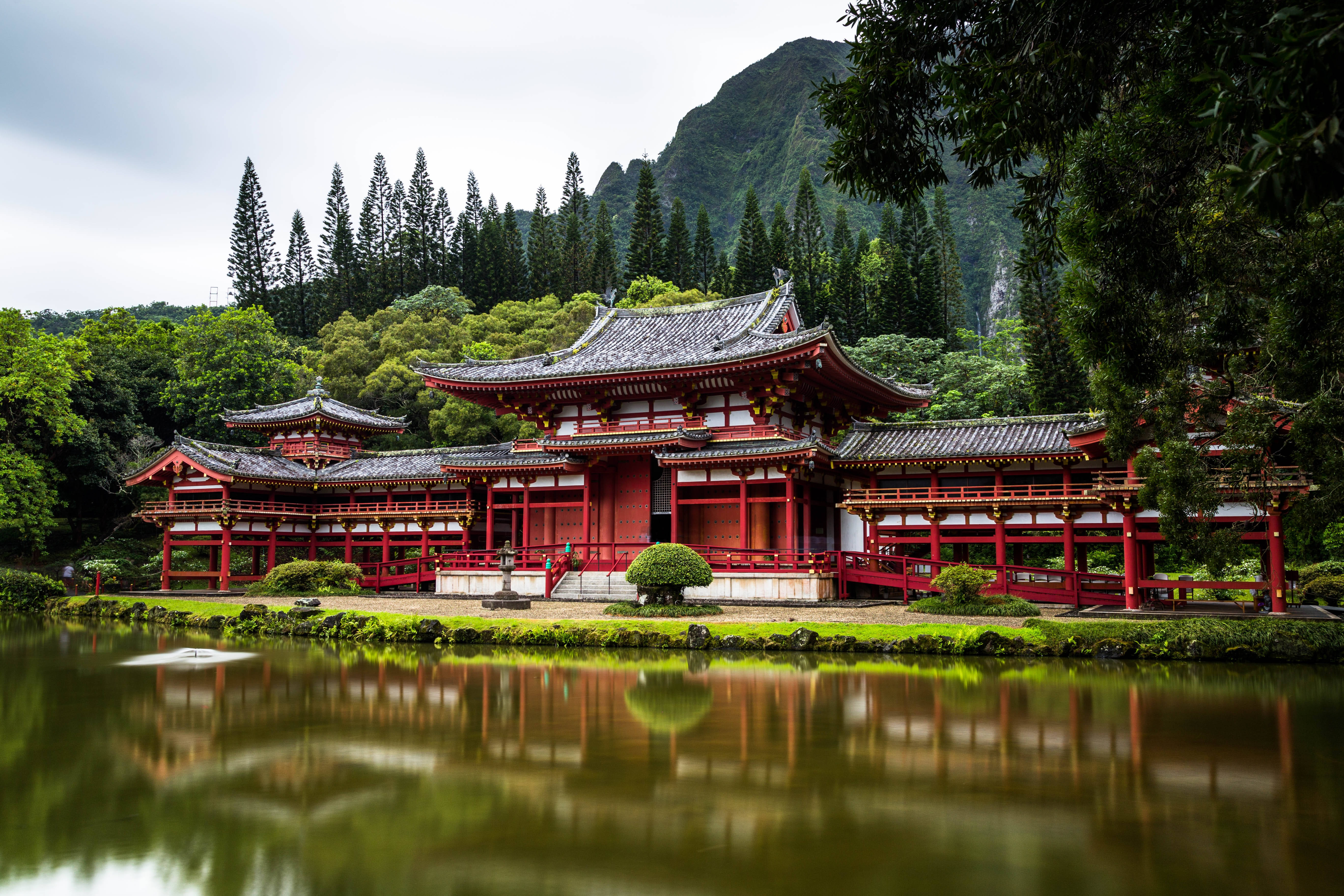 Japanese Hd Buddhist Byodo-in Temple Background