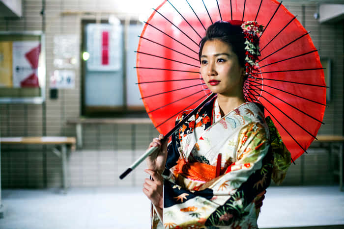 Japanese Kimono Women Background