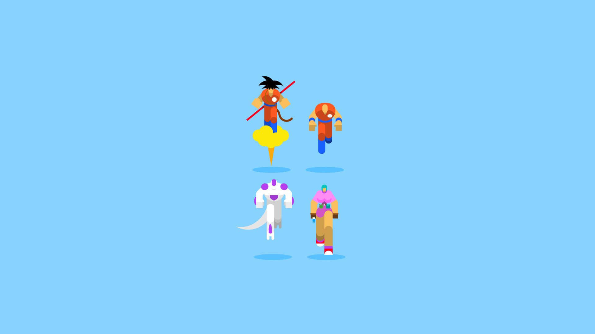 Japanese Minimalist Art Dragon Ball Background