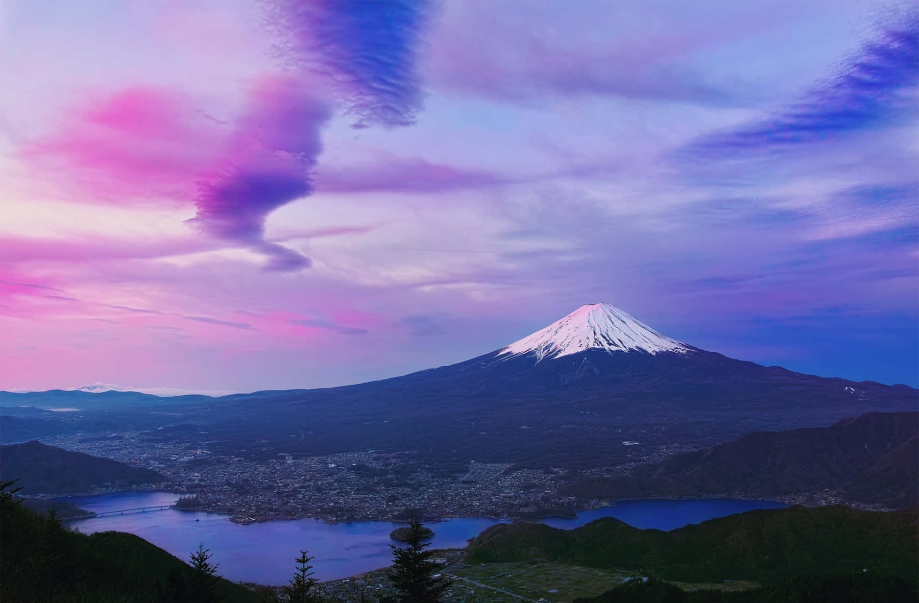 Japanese Mountain Desktop Background