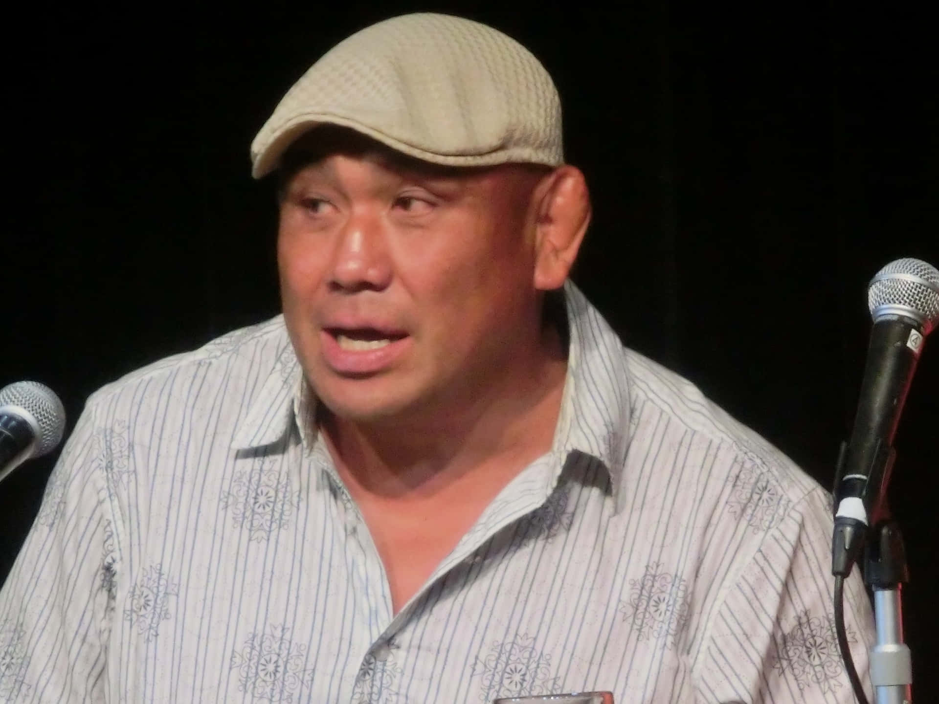 Japanese Professional Wrestling Player Kazuyuki Fujita Shibuya Tokyo Interview Background