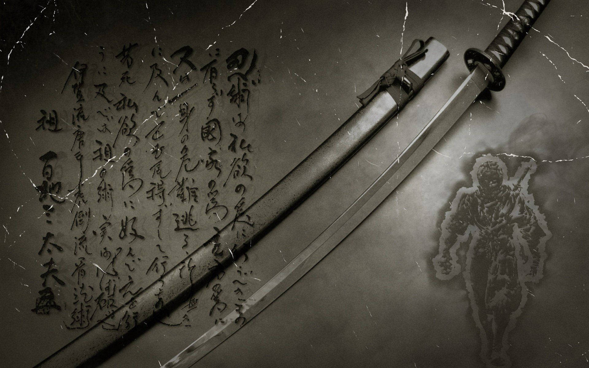 Japanese Samurai Blades Background