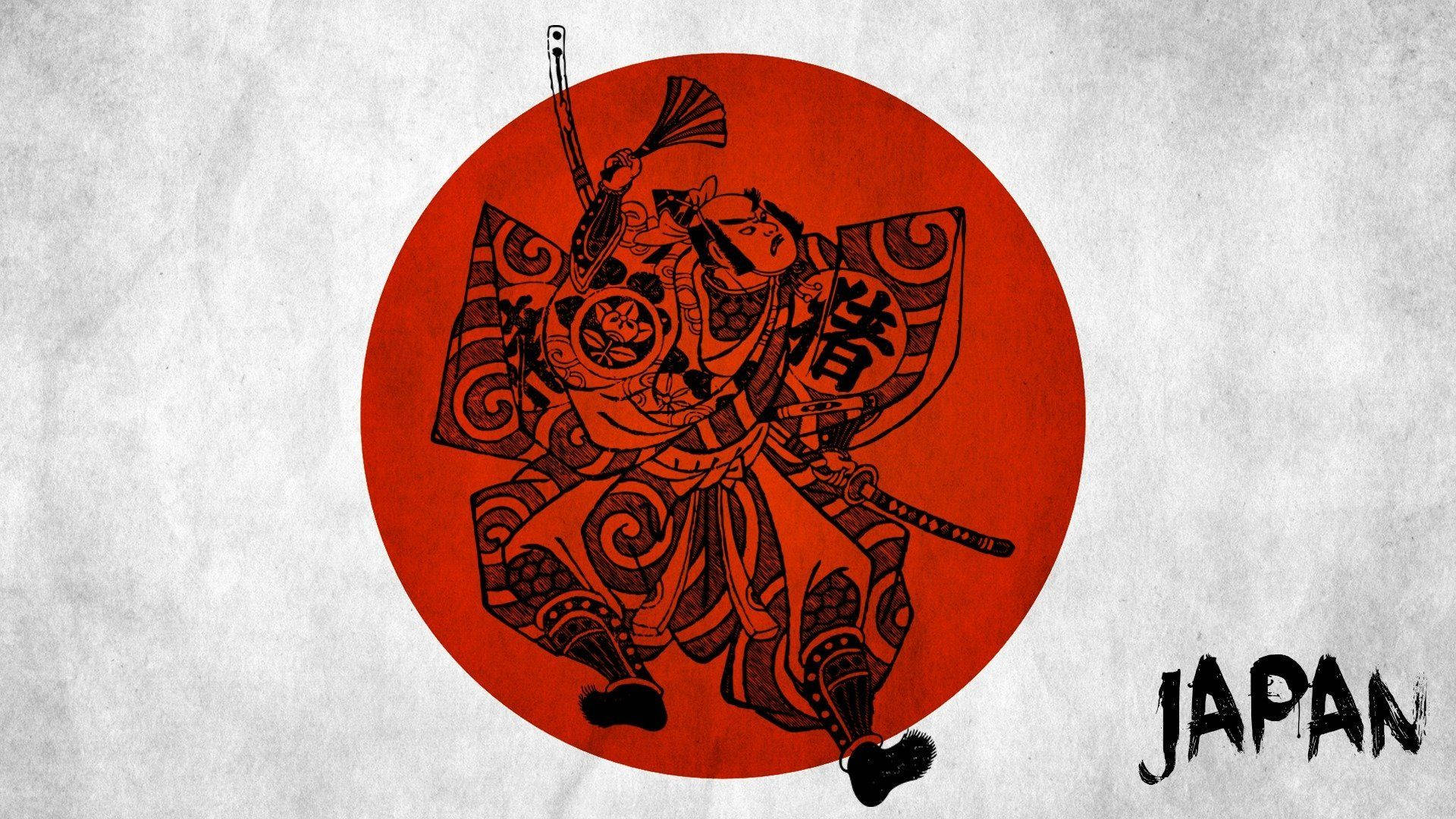 Japanese Samurai Dancing Background
