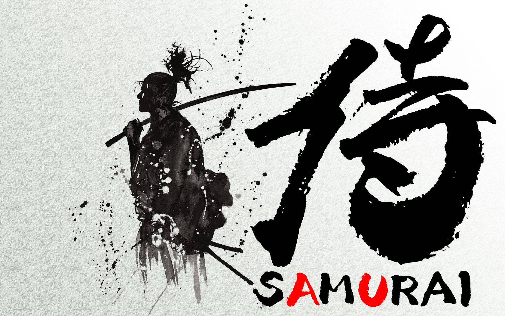 Japanese Samurai Ponytail Background