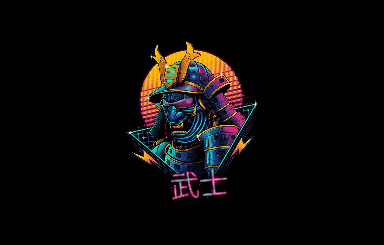Japanese Samurai Pop Art Background