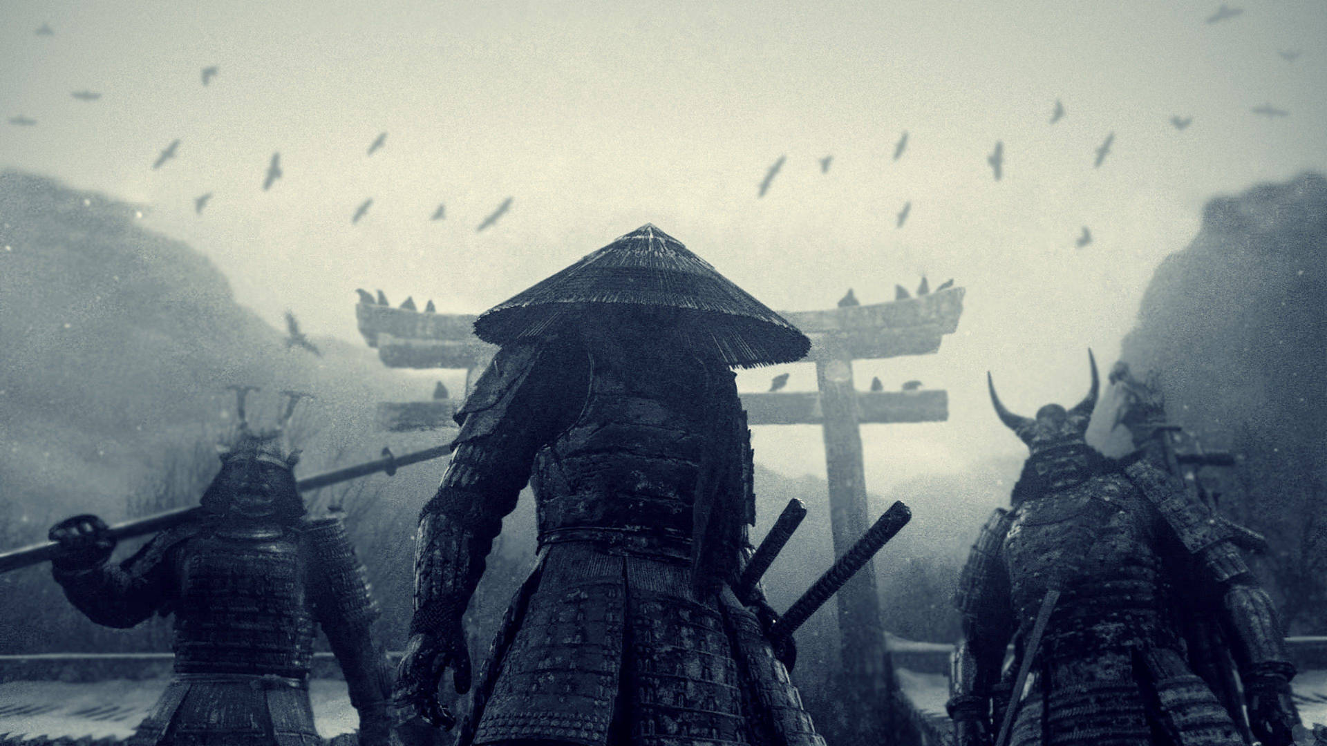 Japanese Samurai Warriors Background