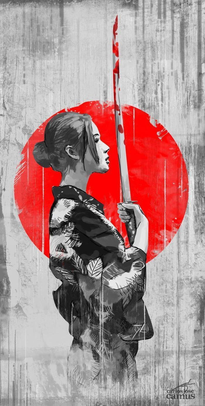 Japanese Samurai Yukata Background