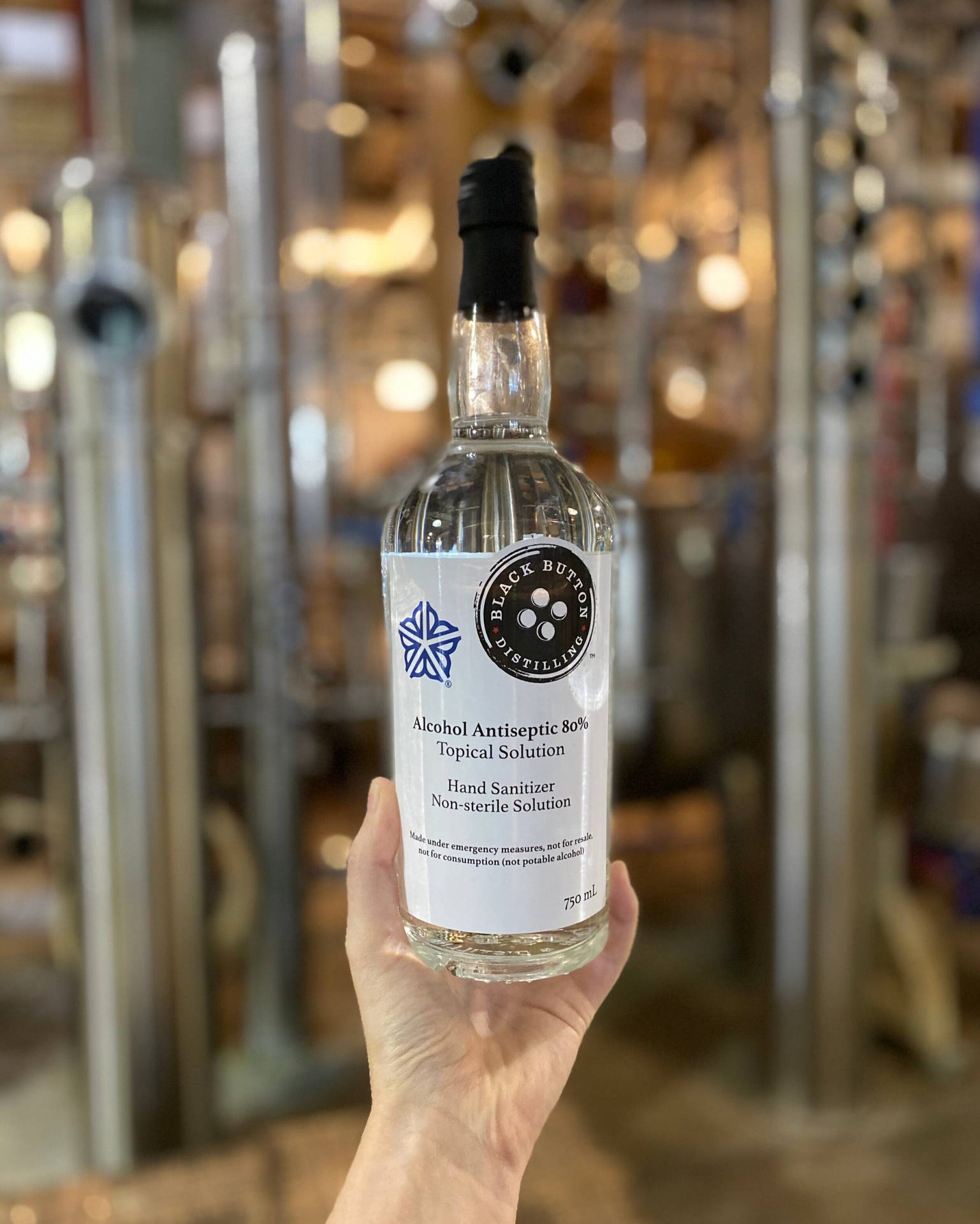 Japanese White Wolf Black Button Distilling