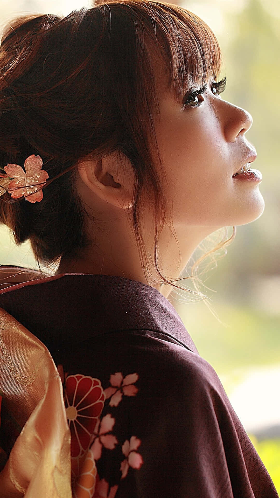 Japanese Women Eyelashes Background