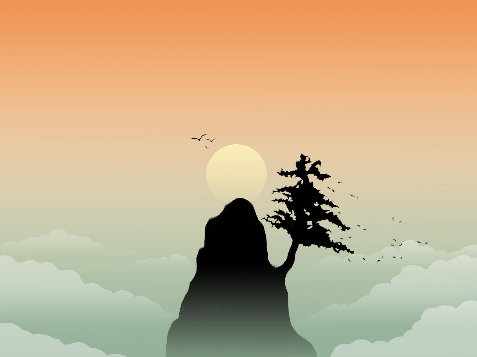 Japanese Zen Mountain