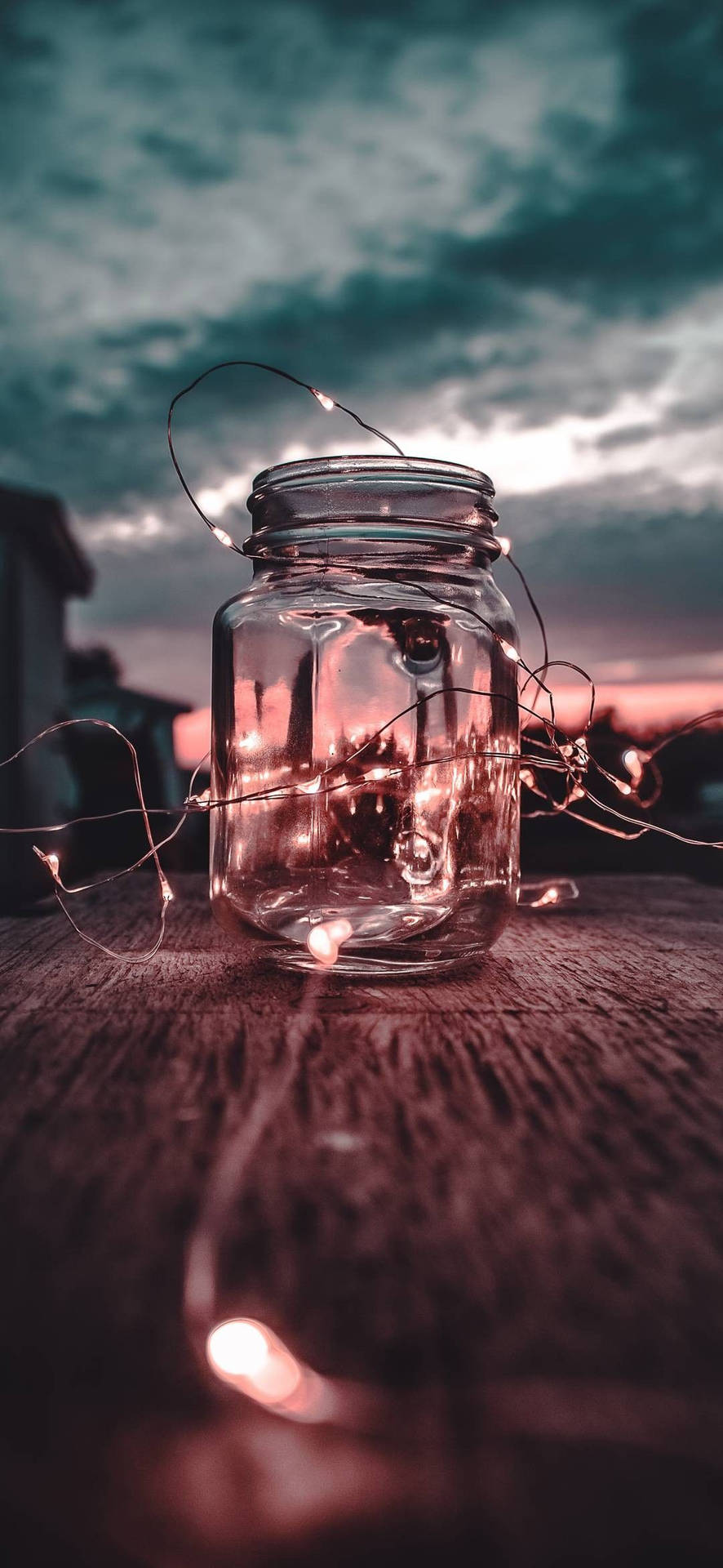 Jar With Lights Best Hd Background