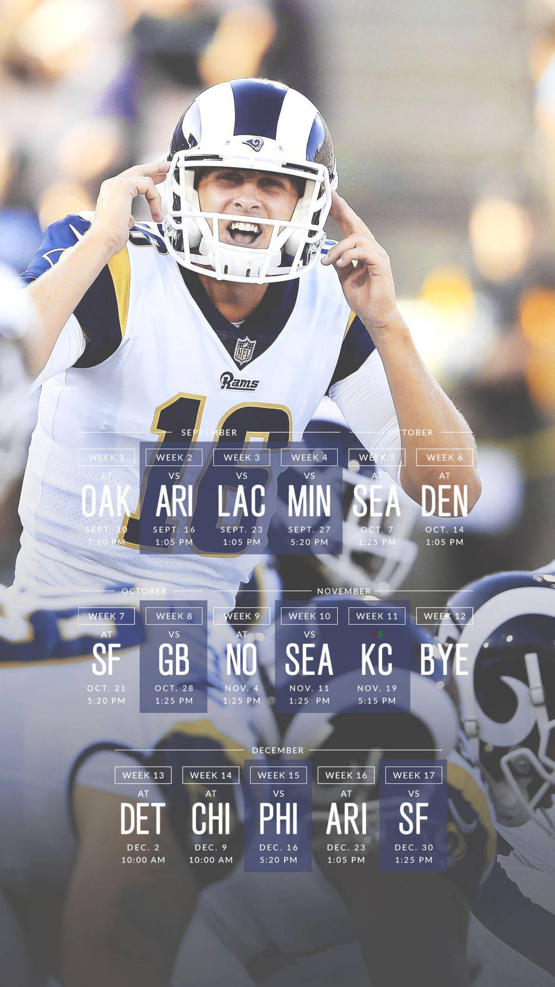 Jared Goff Football Player Background