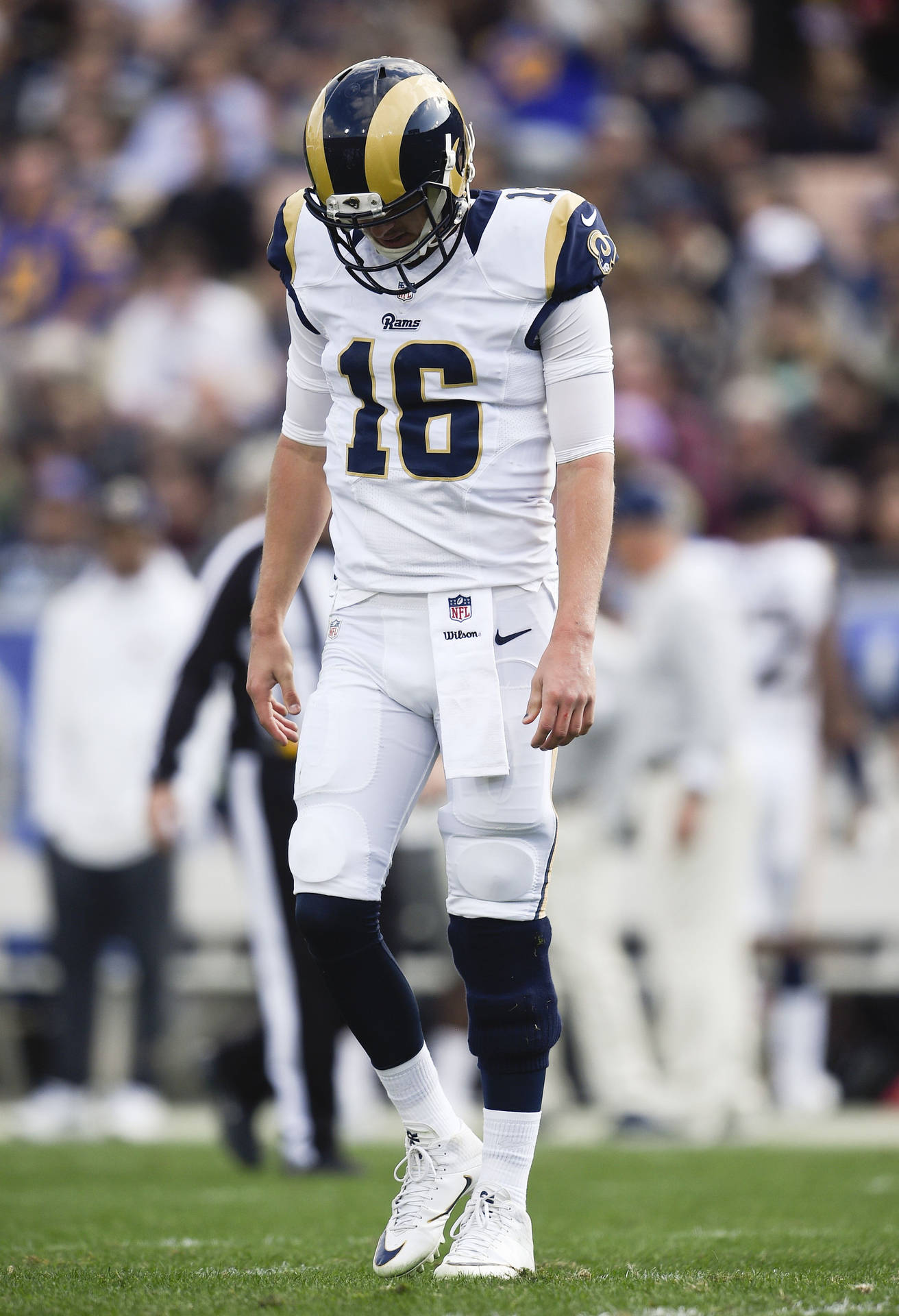 Jared Goff Looking Down Background