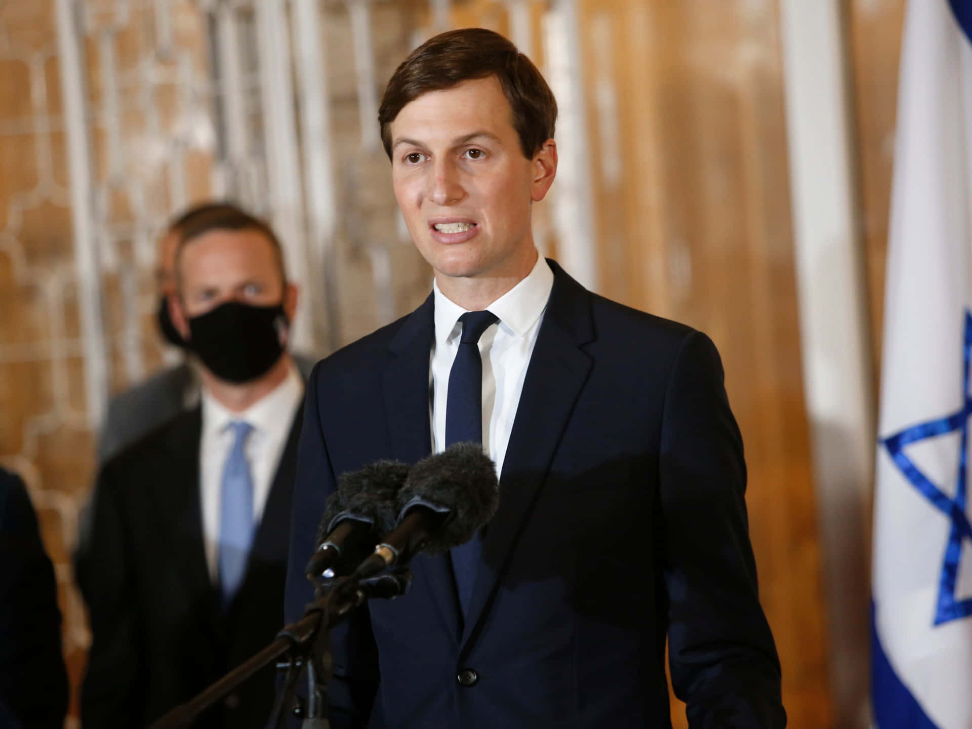 Jared Kushner's Speech At Podium Background
