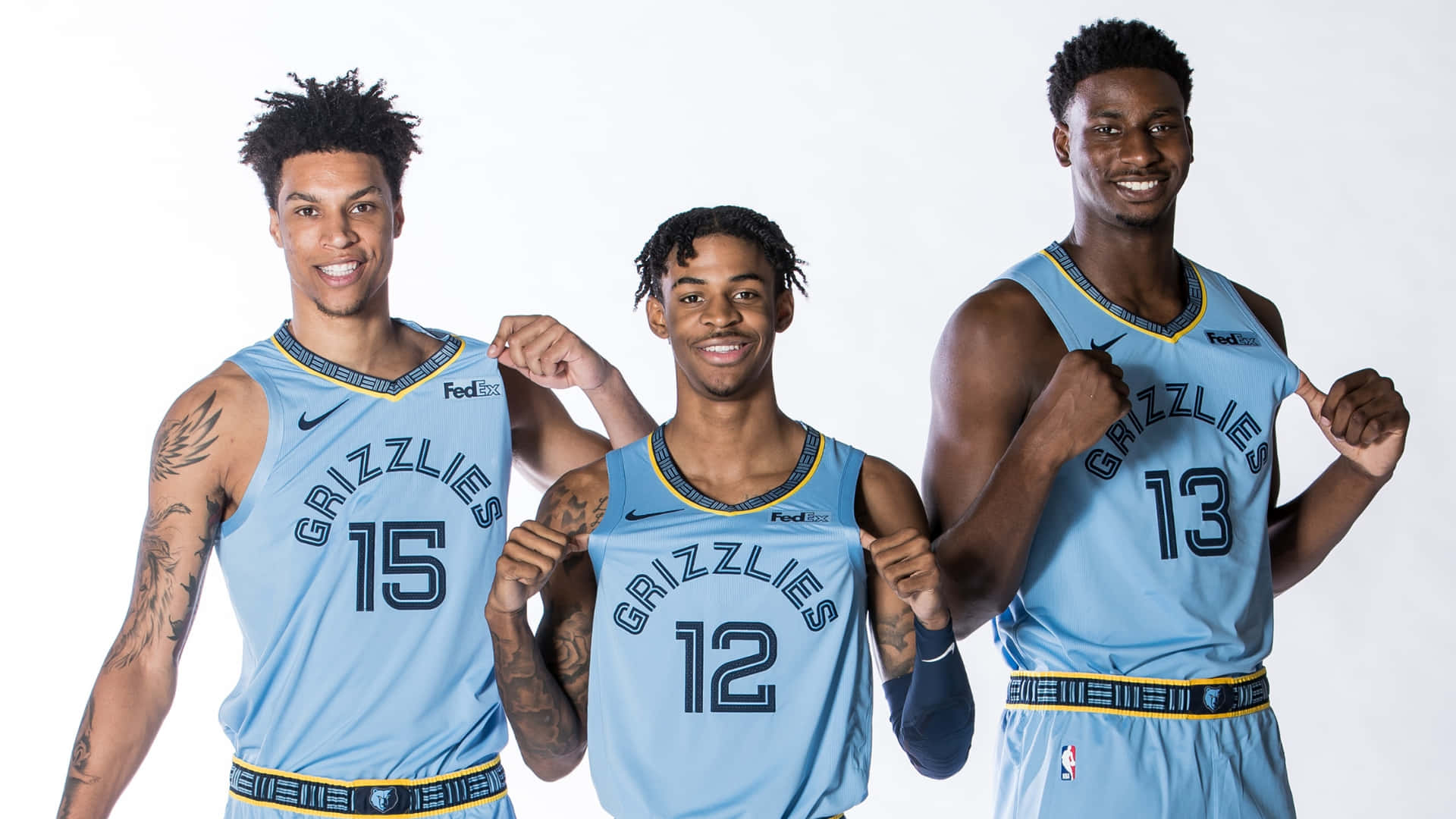 Jaren Jackson Jr. Portrait With Members Background