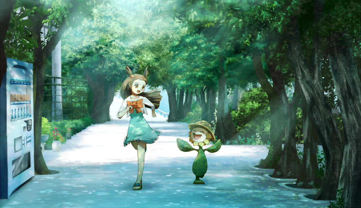 Jasmine Running With Sunflora Background