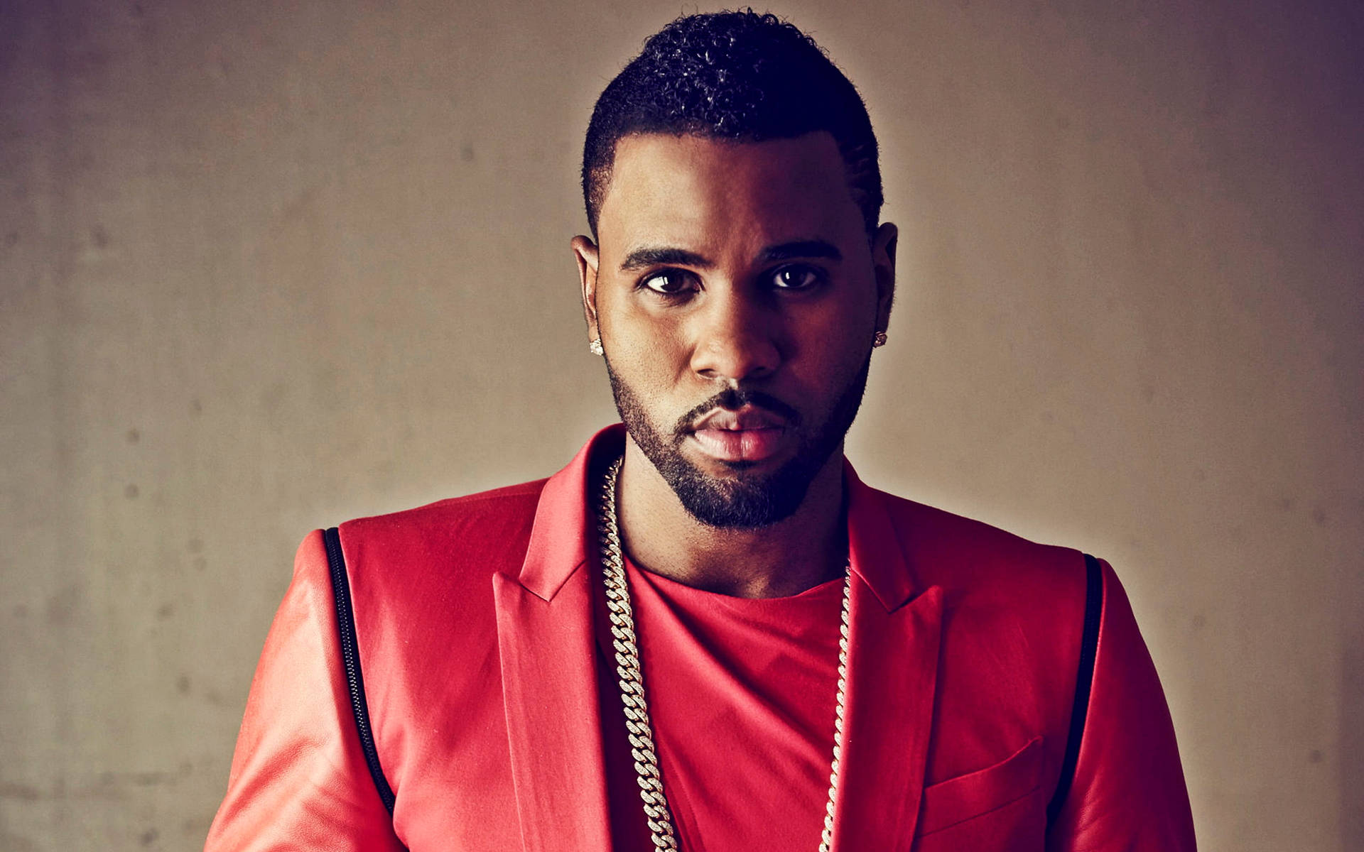 Jason Derulo Red Suit Background