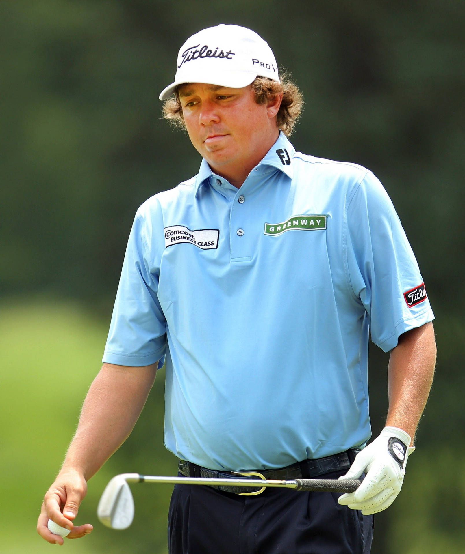 Jason Dufner Holding A Club Background