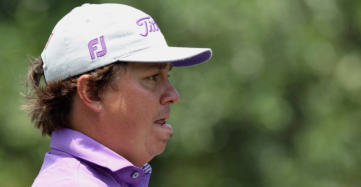 Jason Dufner In A Purple Cap