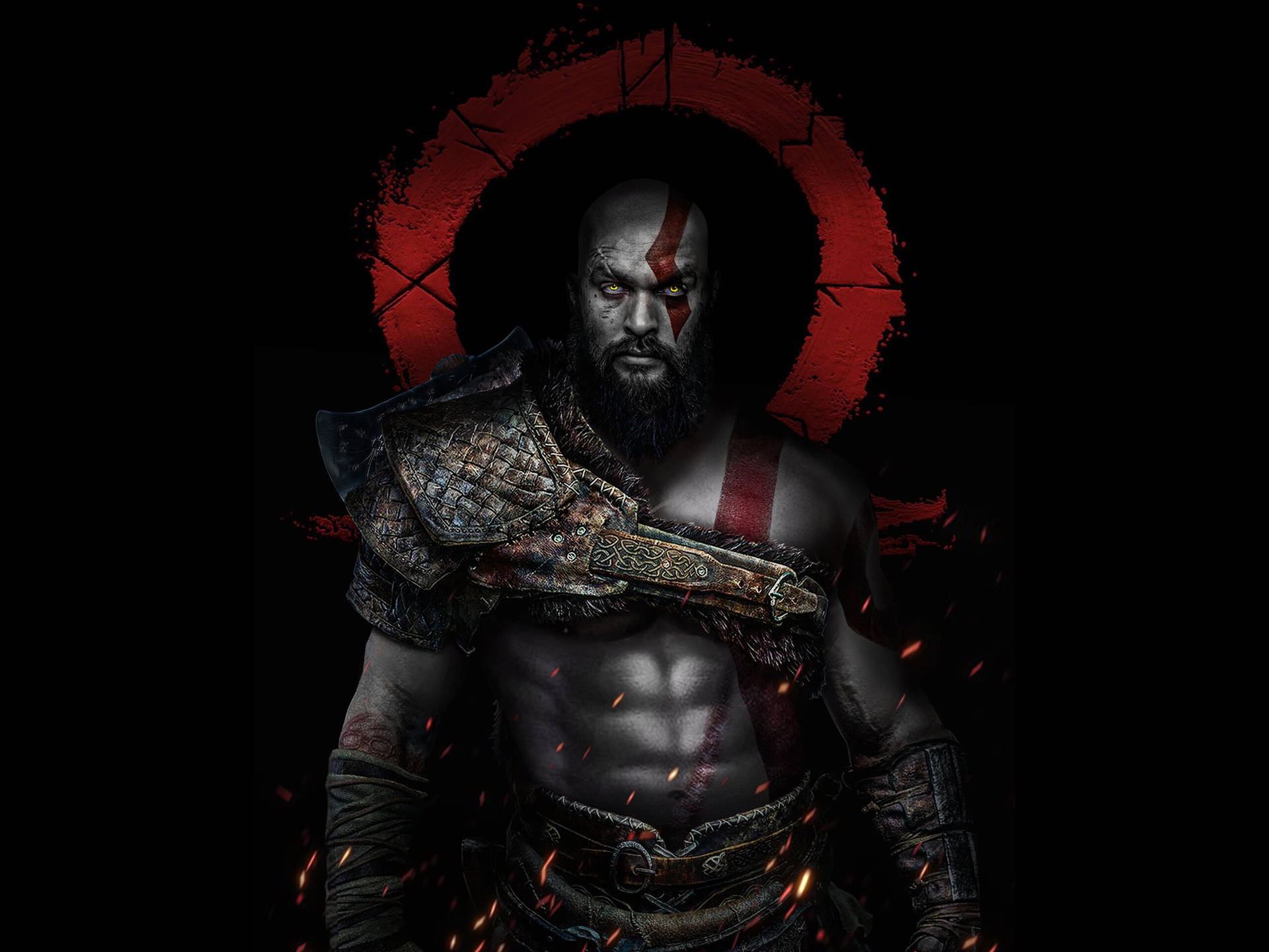 Jason Momoa As Kratos Background