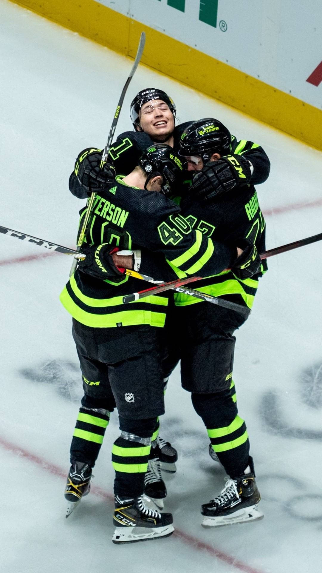 Jason Robertson Dallas Stars Group Hug Background