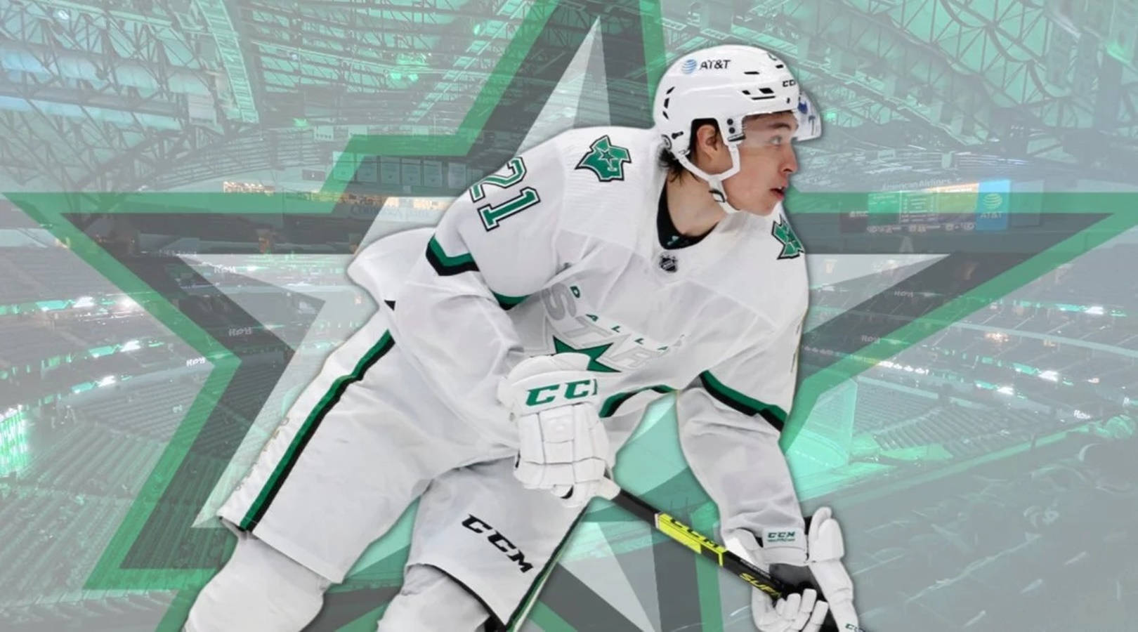 Jason Robertson Dallas Stars Poster Art Background