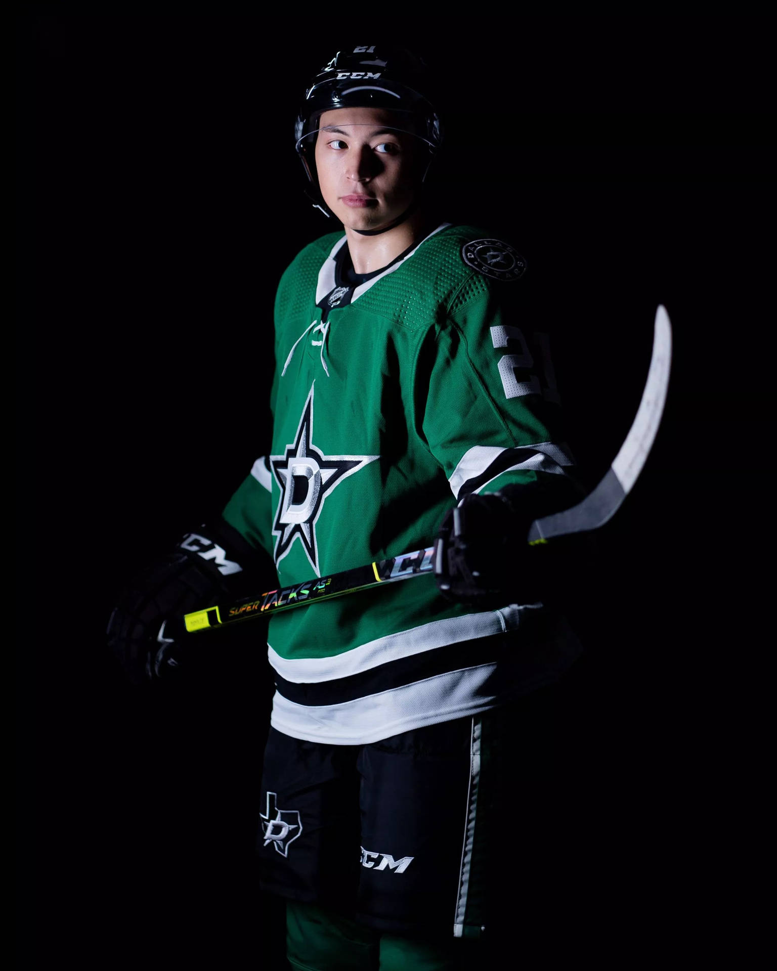 Jason Robertson Dallas Stars Promotional Shoot Background