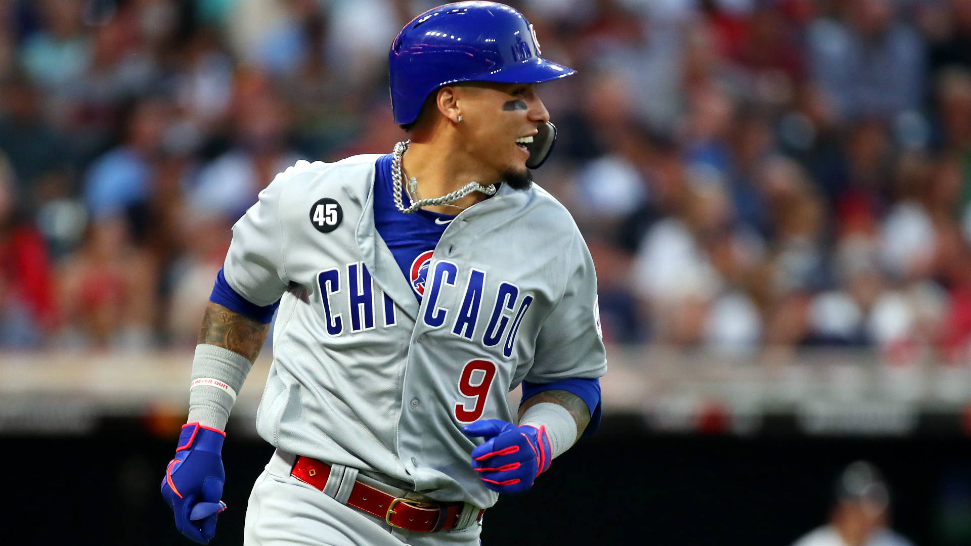 Javier Baez Of The Chicago Cubs Background