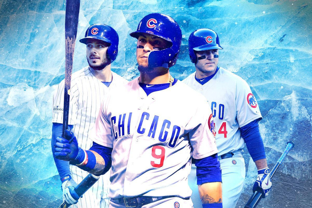 Javier Baez With Chicago Cubs Teammates Background