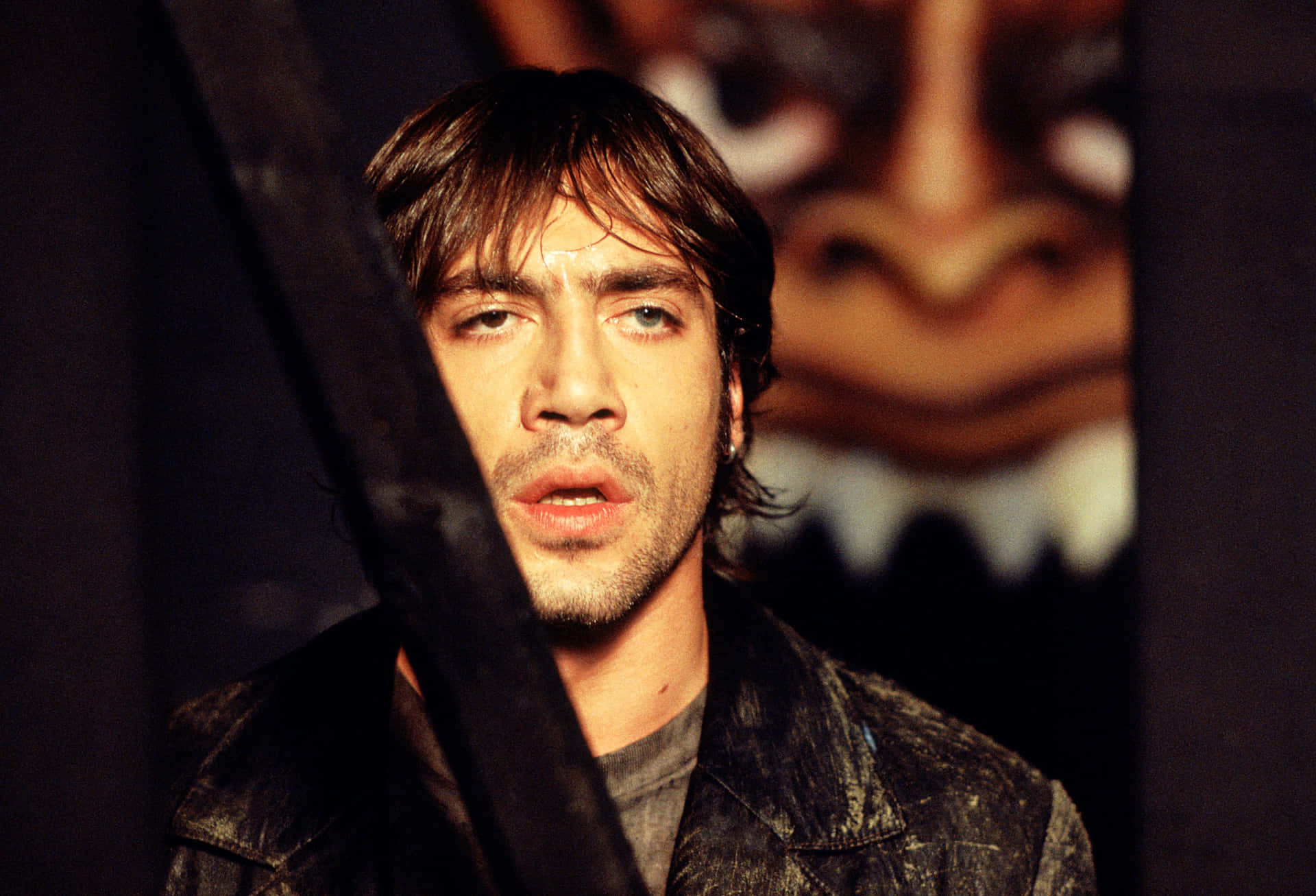 Javier Bardem Gazing Deeply Into The Camera Background