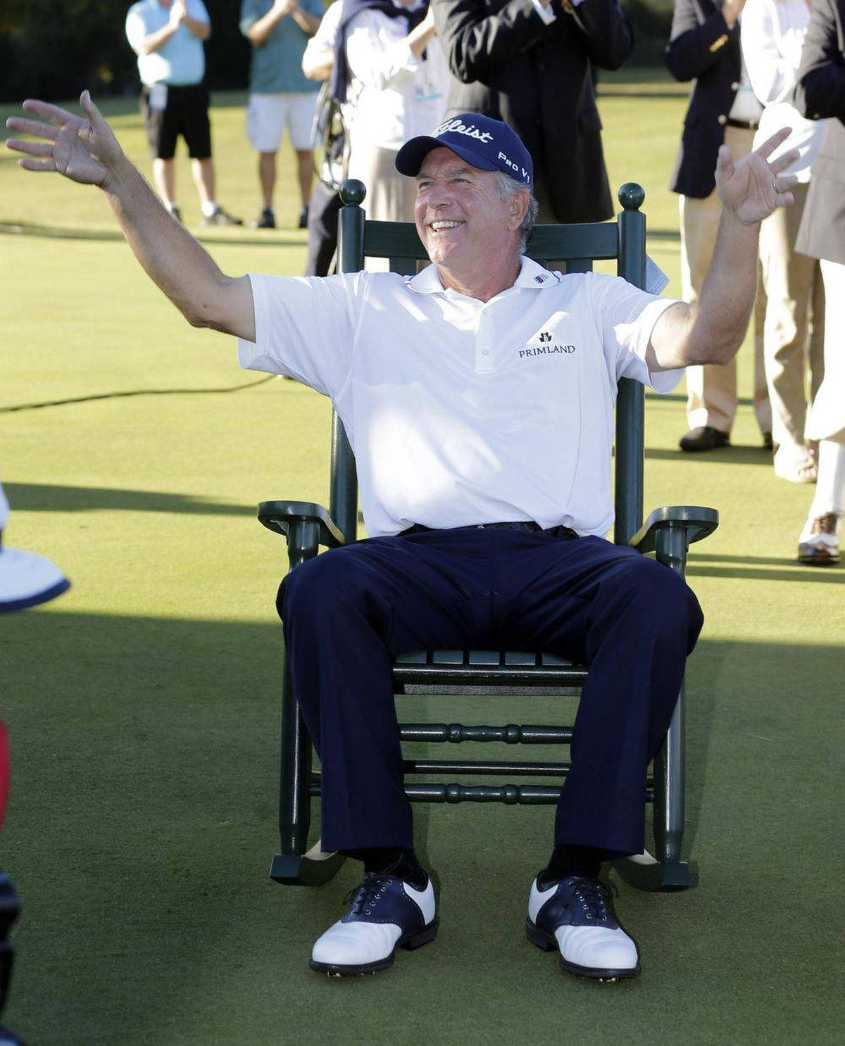 Jay Haas Sitting On Chair Background