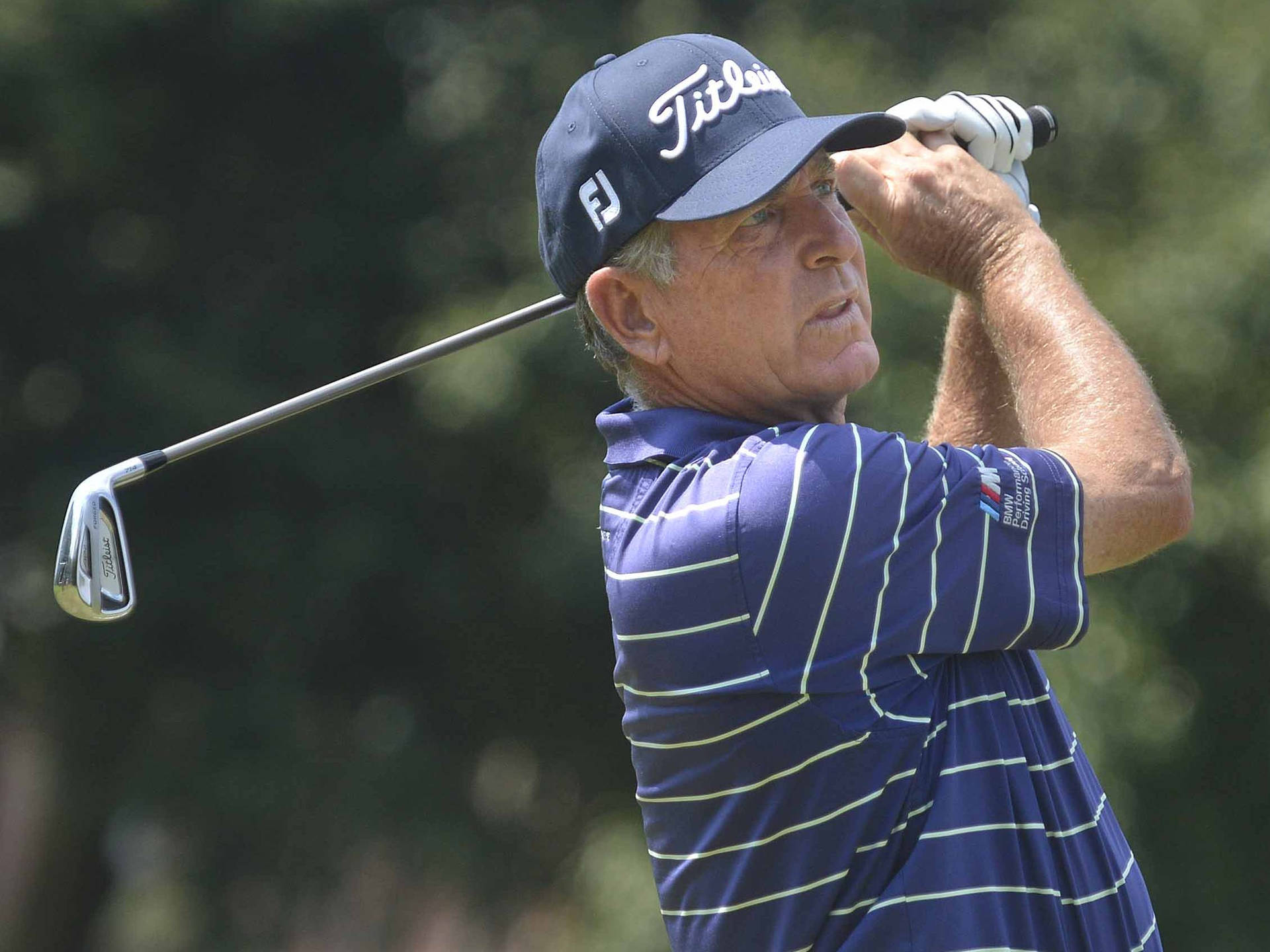 Jay Haas Watching His Tee Shot Background