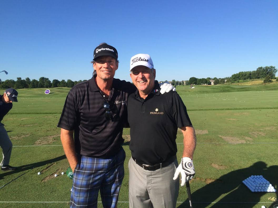 Jay Haas With Actor Kevin Sorbo Background