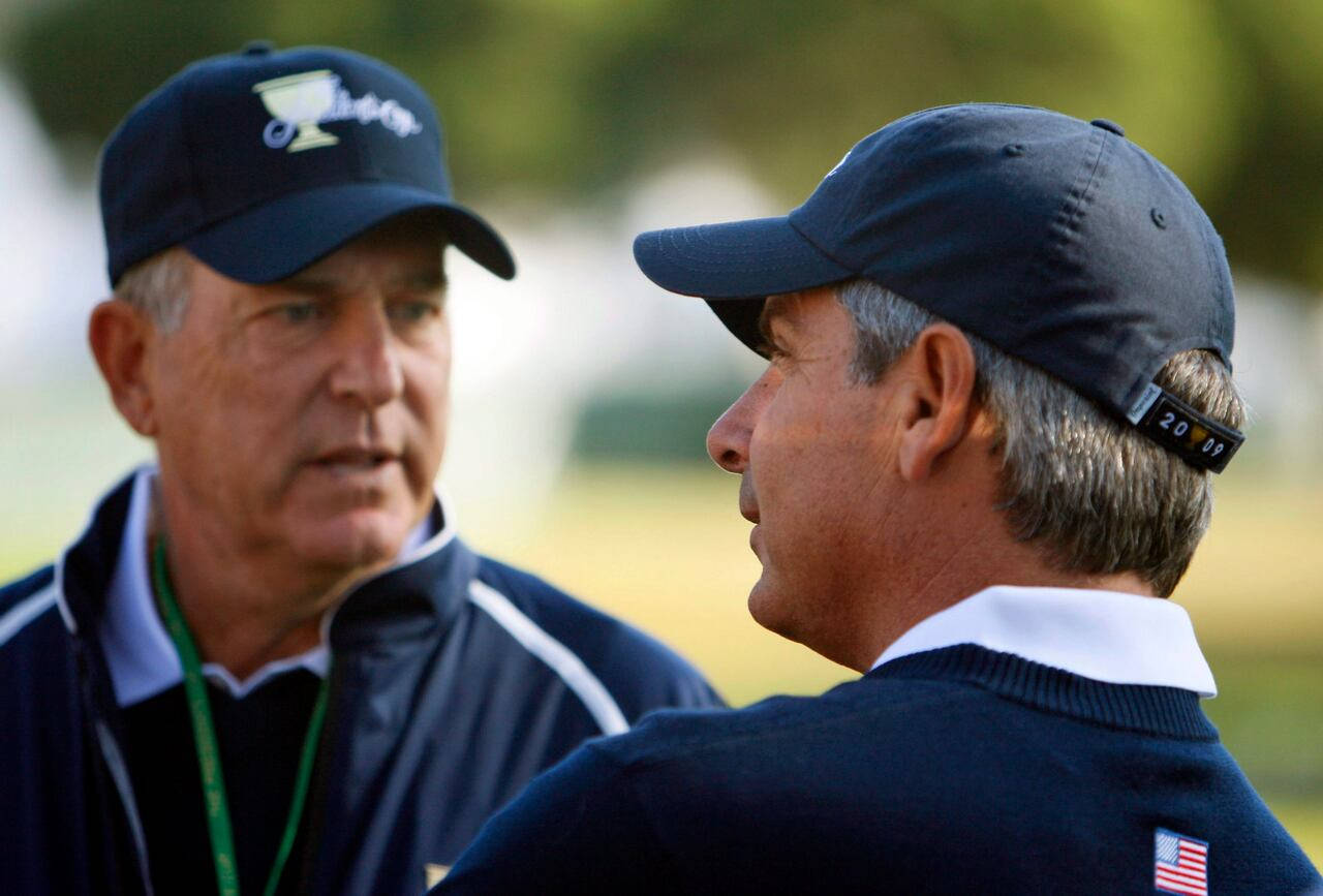 Jay Haas With Fellow Golfer Background