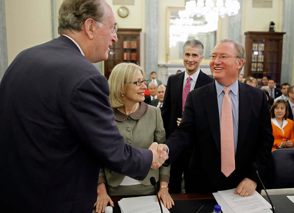 Jay Rockefeller Shaking Hands Background