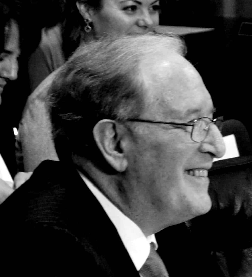 Jay Rockefeller Smiling Mobile Monochrome Background