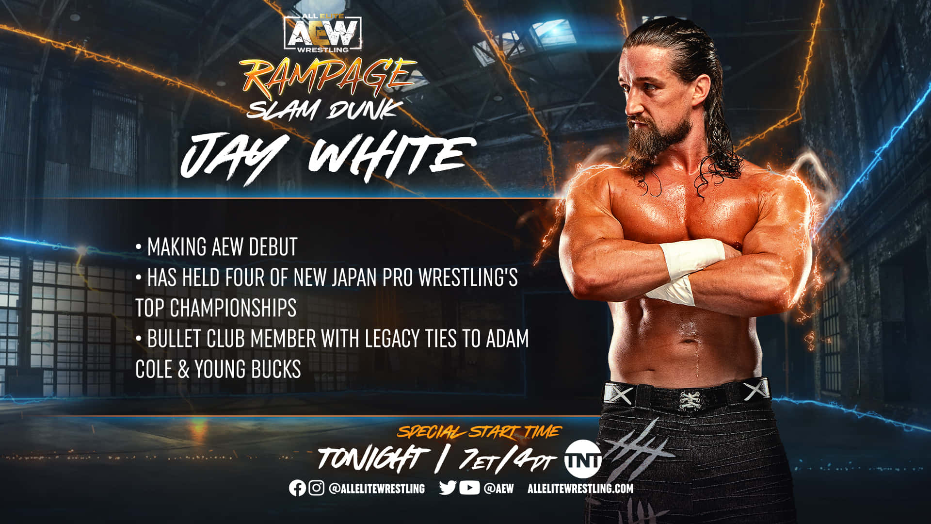 Jay White Aew Rampage Slam Dunk Background