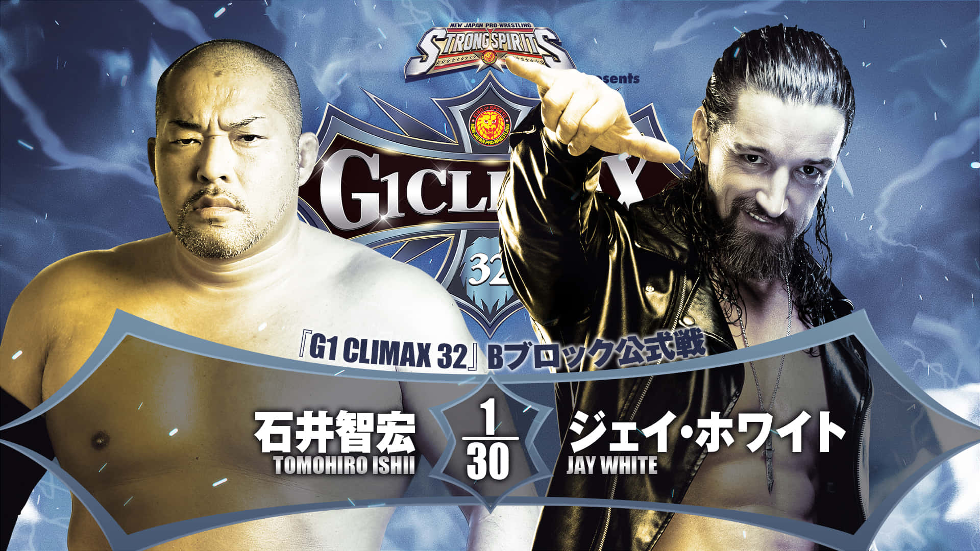 Jay White Against Tomohiro Ishii Background