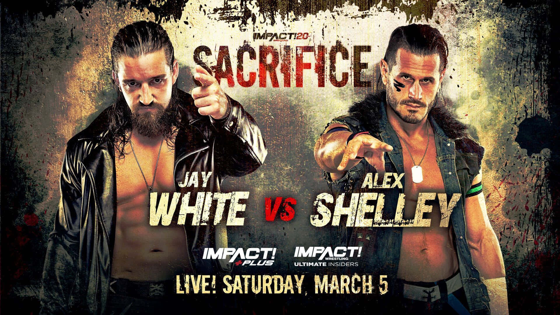 Jay White And Alex Shelley Face Off At Sacrifice 2022 Background