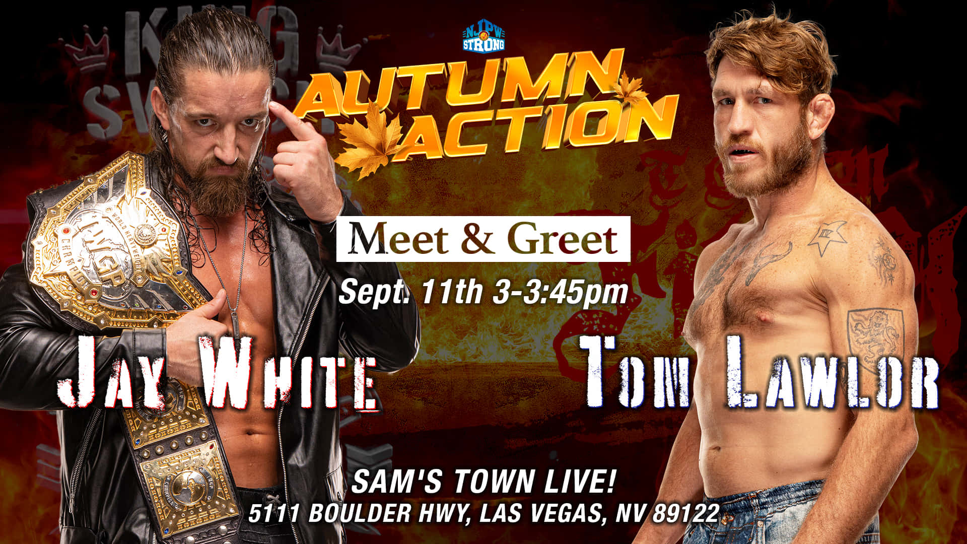 Jay White And Tome Lawlor Meet And Greet Background