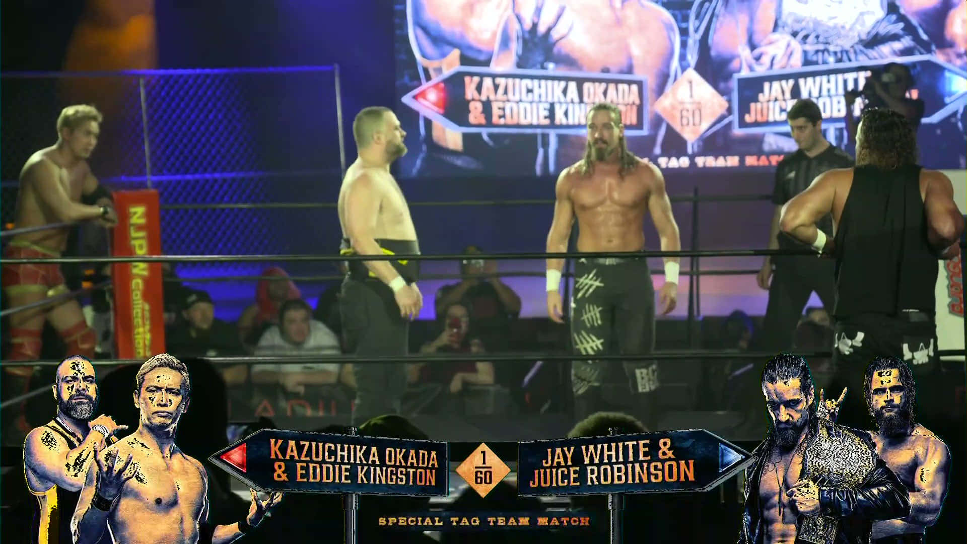 Jay White Njpw Tag Team Match Background