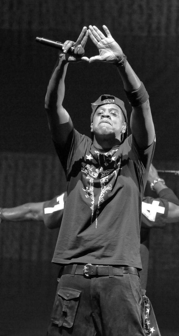 Jay-z Black And White Photograph Background