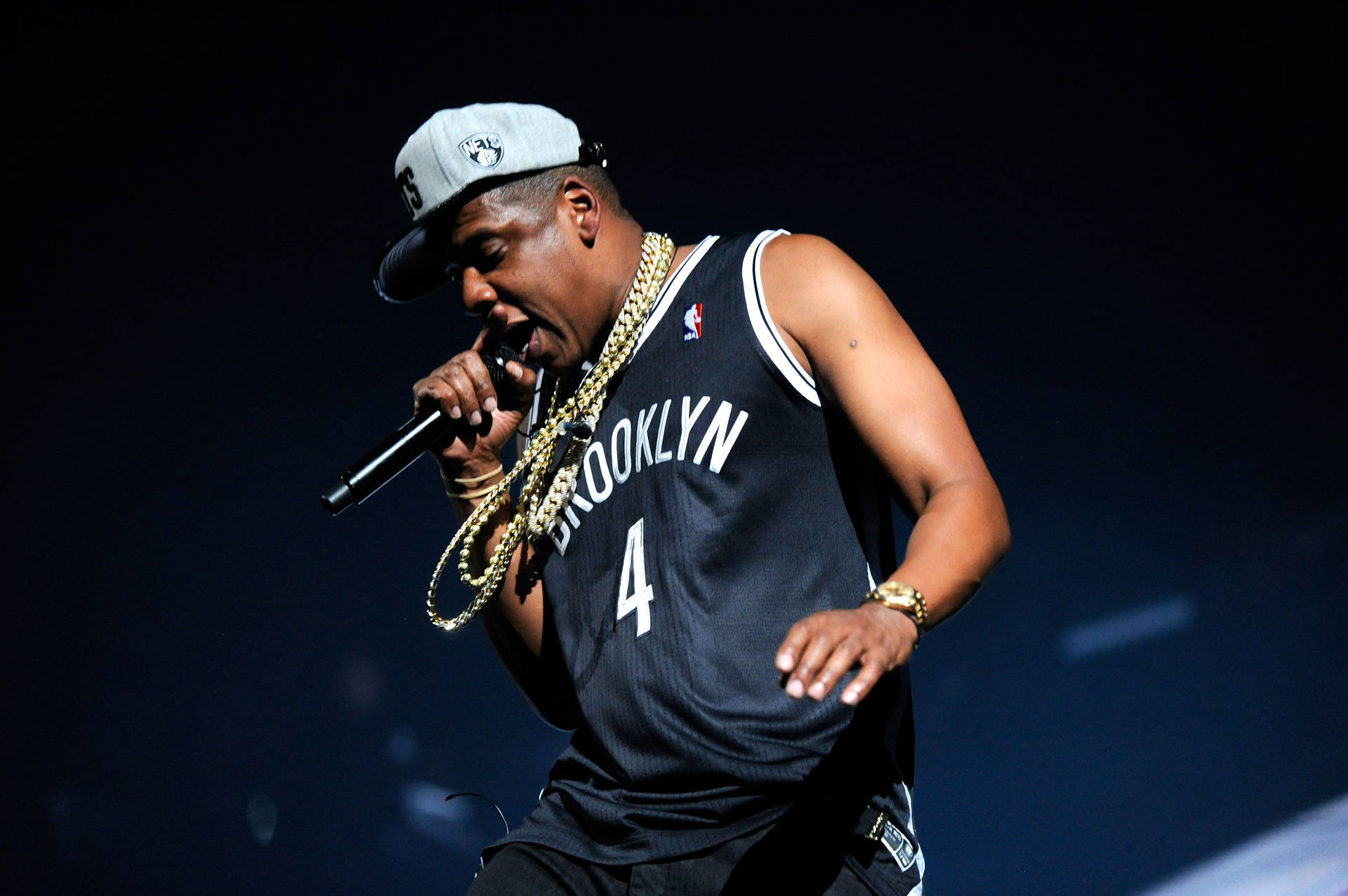 Jay-z In Nba Jersey Background