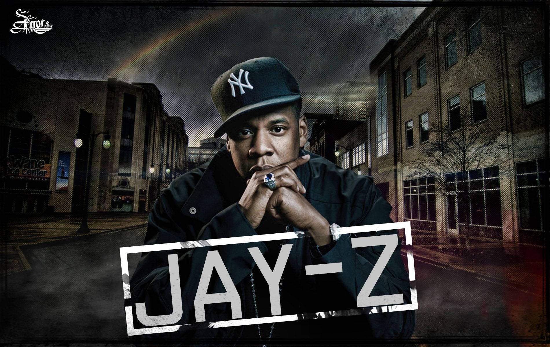 Jay-z With Buildings Background